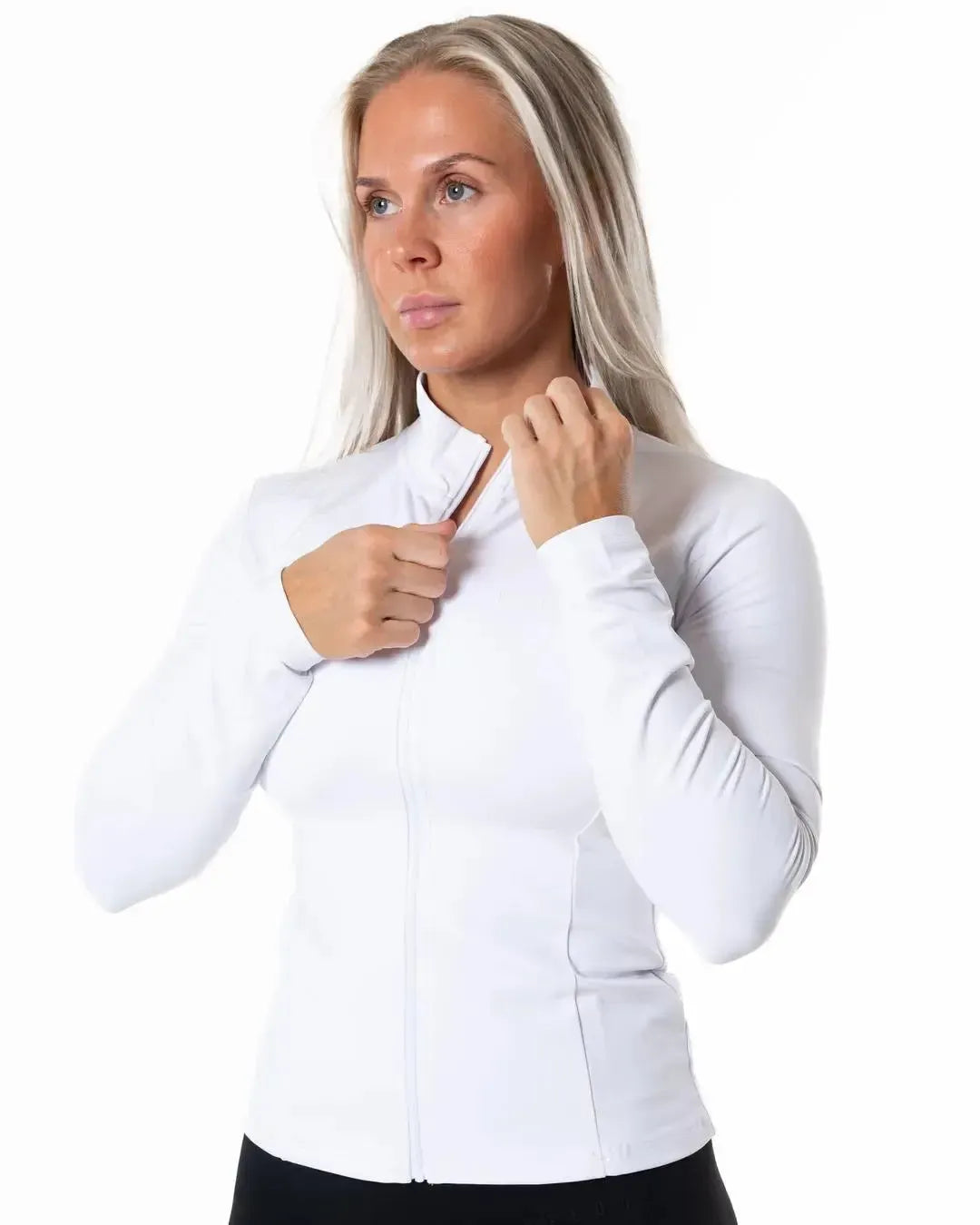 Clean Zip Longsleeve - Vit